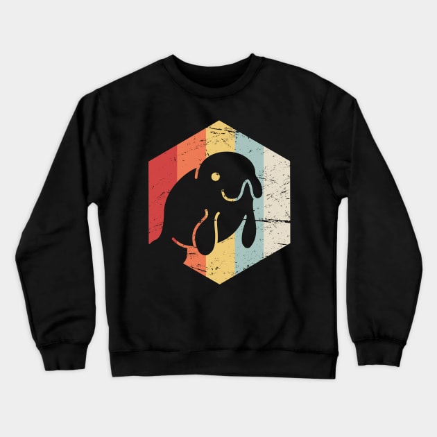 Retro 70s Manatee Crewneck Sweatshirt by MeatMan